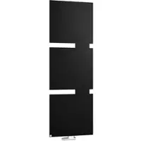 Kermi Design-Heizkörper „Tano“ 60 × 118 cm, links in Schwarz Soft (RAL 9005, matt)