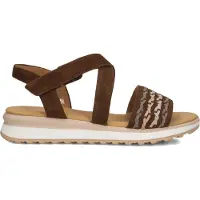 Gabor Damen - Sandalen Mit Elastischem Knöchelriemen - Braun/Multi