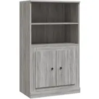 Helloshop26 - Buffet Sideboard Kommode Schrank Aufbewahrungsmöbel Organizer Küche Wohnzimmer Lounge hohe Sonoma-Eiche 60 x 35,5 x 02_0035378