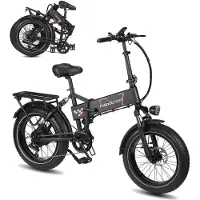 Maxtron "Polaris 20-Zoll Elektro-Fatbike" 7 Gang Shimano Kettenschaltung Heckmotor 250 W Packung, mit 60 Nm Power – perfekt für City-Pendler