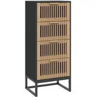 Helloshop26 - Buffet Sideboard Kommode Schrank Aufbewahrungsmöbel Organizer für Küche Wohnzimmer Lounge hoch 40 x 30 x 95 cm 02_0034918