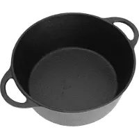 King Hoff Gusseisen Topf 22cm 2,4L Schwarz KH-2253