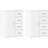 Helloshop26 - Buffet Sideboard Kommode Kleiderschrank Aufbewahrungsmöbel Organizer für Küche Wohnzimmer Lounge 2er-Set 59 x 39 x 80 02_0036667