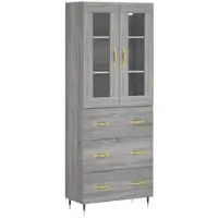 Helloshop26 - Buffet Sideboard Kommode Kleiderschrank Aufbewahrungsm√∂bel Organizer Küche Wohnzimmer Lounge hohe Sonoma-Eiche 69,5 x 02_0035451