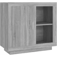 Helloshop26 - Buffet Sideboard Kommode Kleiderschrank Aufbewahrungsmöbel Organizer Küche Wohnzimmer Sonoma 80 x 40 x 75 cm grau 02_0036538