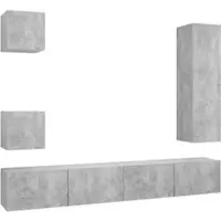 Helloshop26 - 5-teiliges Möbelset bestehend aus Kleiderschrank Sideboard TV-Schrank und Fernseher für Wohnzimmer Schlafzimmer 02_0024308