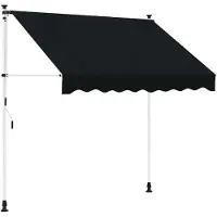 vidaXL Manuell einziehbare Markise Schwarz 200 cm