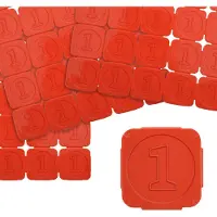 Combicraft Eventchips in Rot - 10.000 Chips - mit Relief der Zahl 1