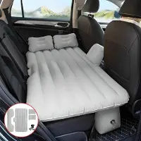 HDeye Auto-Luftmatratzenbett zum Schlafen – Tragbare Luftmatratze mit 2 Kissen & 12V-Pumpe, Grau️