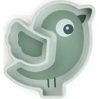 Done by Deer Stick & Stay Silikonteller Birdee, Green