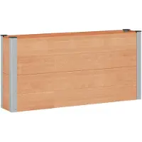 vidaXL Hochbeet Braun 150 x 30 x 72 cm WPC und Aluminium