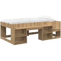 Syfax Kinderbettgestell mit Stauraum Artisan-Eiche 90 x 190 cm