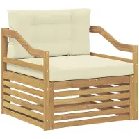 vidaXL Outdoor-Sofa Weiß und Creme