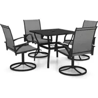 Helloshop26 - 5-teiliges Garten-Essset aus Textilene und Stahl 02_0013910