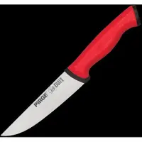 Pirge Duo Metzgermesser 19 cm Rot Schlachtermesser - Fleischermesser - Stechmesser - Exzellenter Schärfe Metzgermesser