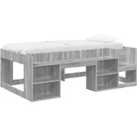 Syfax Kinderbettgestell mit Stauraum Sonoma-Grau 90 x 200 cm