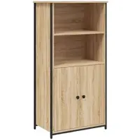 Helloshop26 - Buffet Sideboard Kommode Kleiderschrank Aufbewahrungsmöbel Organizer Küche Wohnzimmer Lounge hohe Sonoma-Eiche 62 x 02_0034081