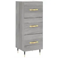 Helloshop26 - Buffet Sideboard Kommode Kleiderschrank Aufbewahrungsmöbel Organizer Küche Wohnzimmer Sonoma 34,5 x 34 x 90 cm 02_0036347