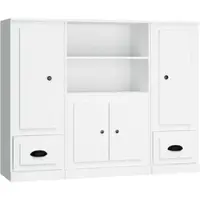Helloshop26 - Buffet Sideboard Kommode Kleiderschrank Aufbewahrungsmöbel Organizer für Küche Wohnzimmer Lounge 3-teilig 02_0037010