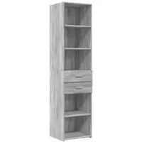 Helloshop26 - Buffet Sideboard Kommode Kleiderschrank Aufbewahrungsmöbel Organizer Küche Wohnzimmer Lounge hohe Sonoma-Eiche 45 x 02_0035369