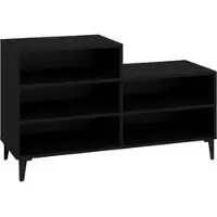 Helloshop26 - Schuhschrank Schuhaufbewahrung Möbel für Eingangsbereich/Flur/Wohnzimmer 102 x 36 x 60 cm schwarzes Holzwerkstoff 02_0021939