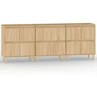 Helloshop26 - Buffet Sideboard Kommode Kleiderschrank Aufbewahrungsm√∂bel Organizer für Küche Wohnzimmer Lounge 3-teilig 02_0037097