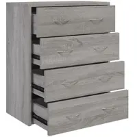 Helloshop26 - Buffet Sideboard Kommode Schrank Aufbewahrungseinheit Organizer für Küche Wohnzimmer Lounge mit 4 Schubladen 60 x 02_0029755