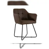 Möbelliebling Esszimmer Armlehnstuhl Wildlederoptik Metallbeine schwarz KIRIN