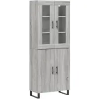 Helloshop26 - Buffet Sideboard Kommode Kleiderschrank Aufbewahrungsmöbel Organizer Küche Wohnzimmer Lounge hohe Sonoma-Eiche 69,5 x 02_0035608