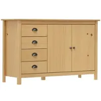 Helloshop26 - Buffet Sideboard Kommode Kleiderschrank Aufbewahrungsmöbel Organizer für Küche Wohnzimmer Lounge Hill 130 x 40 x 80 02_0035677