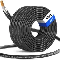 HB-DIGITAL Solarkabel 4 mm2 H1Z2Z2-K TÜV zertifiziertes PV Kabel für Solar Anlagen 40m schwarz