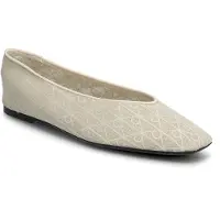 Calvin Klein Ballerinas Square Ballerina Aop Mesh HW0HW02937 Écru