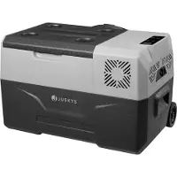 Juskys Kompressor Kühlbox 30 Liter 12/24/230 V für Auto, Lkw, Reisemobil, Camping - Mini Kühlschrank kalt & warm - Kompressorkühlbox Steckdose - Grau