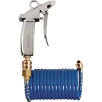 TECWERK Spiralschlauch-Pistolen-Set Innen- 6 mm Auen- 8 mm Lnge 2,5 m blau Kupplung DN 7,2