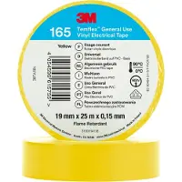 3M Temflex 165 Vinyl Elektro-Isolierband, Gelb, 19 mm x 25 m, 0,15 mm