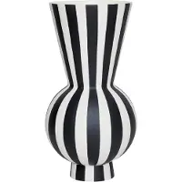 OYOY Toppu Vase, schwarz/weiß, Höhe 28 cm - Living Design Living Design, Toppu, Schwarz, für Wohnzimmer, Keramik, Design