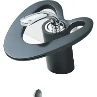 OEM Waschtischarmatur, Einhebel, Aufsatzmontage, Schwarz und Chrom