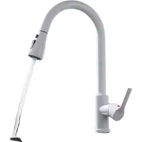 OEM Küchenarmatur, ausziehbare Sprühfunktion, zeitgemäßes Design, CF04043WHWM Weiß