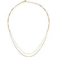 Jacques Lemans Collier 925/- Sterling Silber ohne Stein 45cm Glänzend CAI Gelb