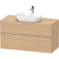 Duravit D-Neo Konsolenwaschtischunterbau wandhängend, 1200x664x550mm, 1 Auszug, 1 Schubkasten, mit Griff chrom, DE4969010300000