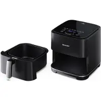 Sharp AF-GS552AE-B Heißluft-Fritteuse - 5.5L -1650 w, schwarz/silber