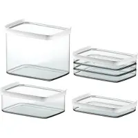 EMSA Optima, Box, Rechteckig, 4,4 l, Transparent, Weiß, Styrol-Methylmethacrylat (MS), Thermoplastisches Elastomer (TPE), 225 mm