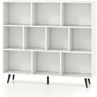 Helloshop26 - 10-Würfel-Regal 120 x 24 x 107 cm modernes Aufbewahrungssystem mit erhöhter Stabilität und Kippsicherheit aus weißem 20_0014787