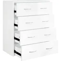 Helloshop26 - Buffet Sideboard Kommode Schrank Aufbewahrungseinheit Organizer für Küche Wohnzimmer Lounge mit 4 Schubladen 60 x 02_0029750