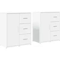 Helloshop26 - Buffet Sideboard Kommode Kleiderschrank Aufbewahrungsmöbel Organizer für Küche Wohnzimmer Lounge 2er-Set 60 x 31 x 70 02_0036675