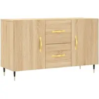 Helloshop26 - Buffet Sideboard Kommode Kleiderschrank Aufbewahrungsmöbel Organizer Küche Wohnzimmer Sonoma-Eiche 100 x 36 x 60 cm 02_0031468