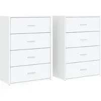 Helloshop26 - Buffet Sideboard Kommode Kleiderschrank Aufbewahrungsmöbel Organizer für Küche Wohnzimmer Lounge 2er-Set 60 x 31 x 84 02_0036678