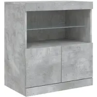 Helloshop26 - Buffet Sideboard Kommode Kleiderschrank Aufbewahrungsmöbel Organizer für Küche Wohnzimmer Lounge mit LED-Beleuchtung 02_0030005