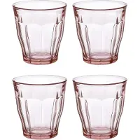 Duralex Picardie-Becher 25 cl, Rosa (4er-Set)