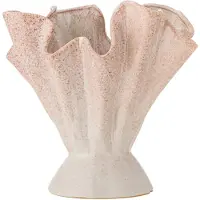 Bloomingville Plier Vase, Steingut, rosé, Höhe 29 cm - , Plier, Pink / Rosé, für Wohnzimmer, Keramik